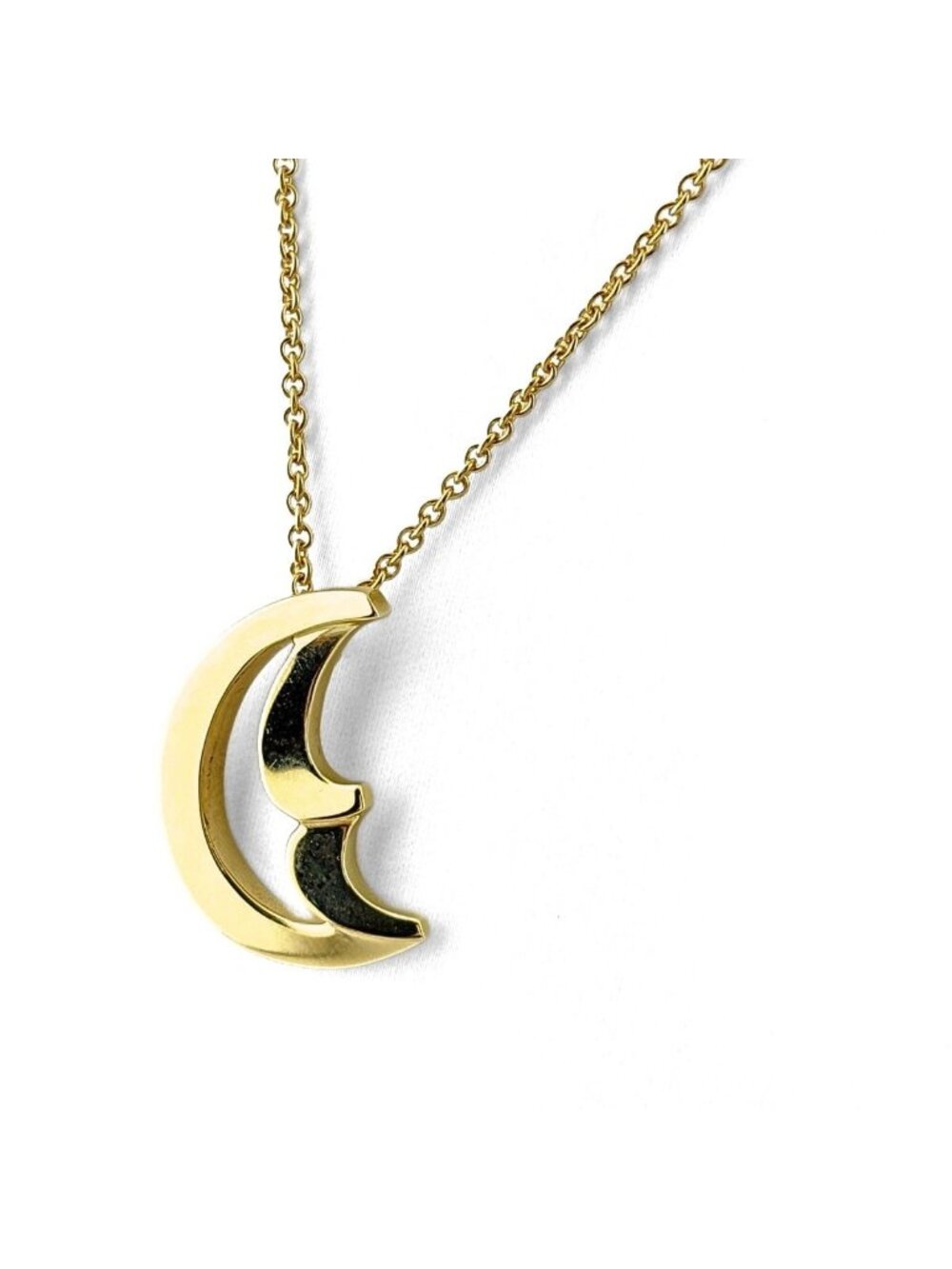 Tiffany & Co Crescent Moon Yellow Gold Pendant